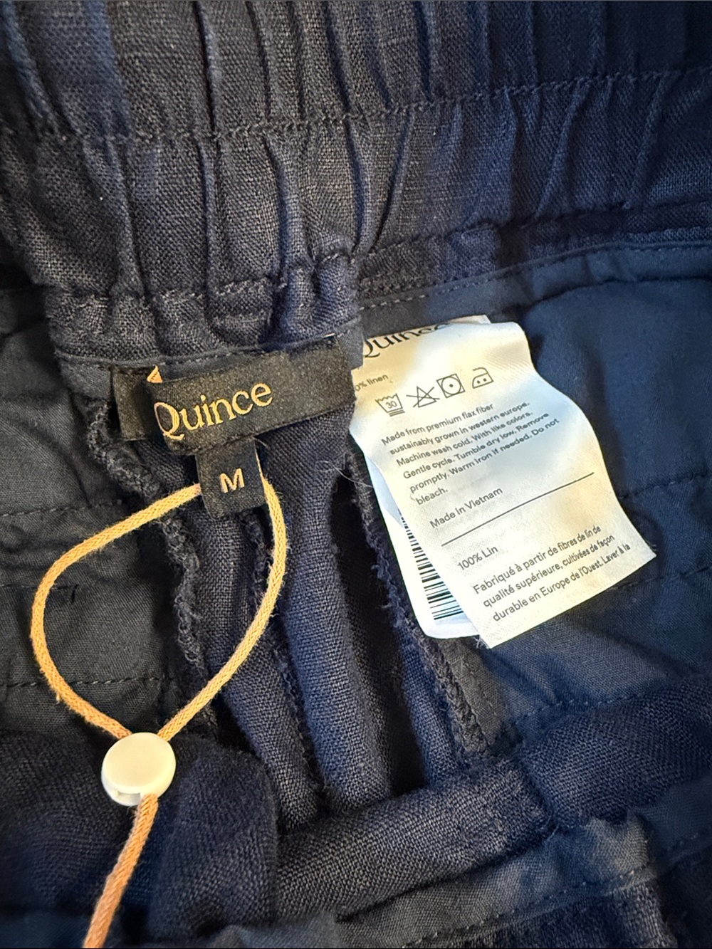Quince 100% European Linen Wide-Leg Drawstring Pants - Picture 7 of 7